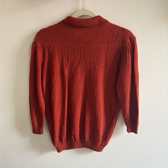 Vintage Rust Collared Sweater - Picture 4 of 5